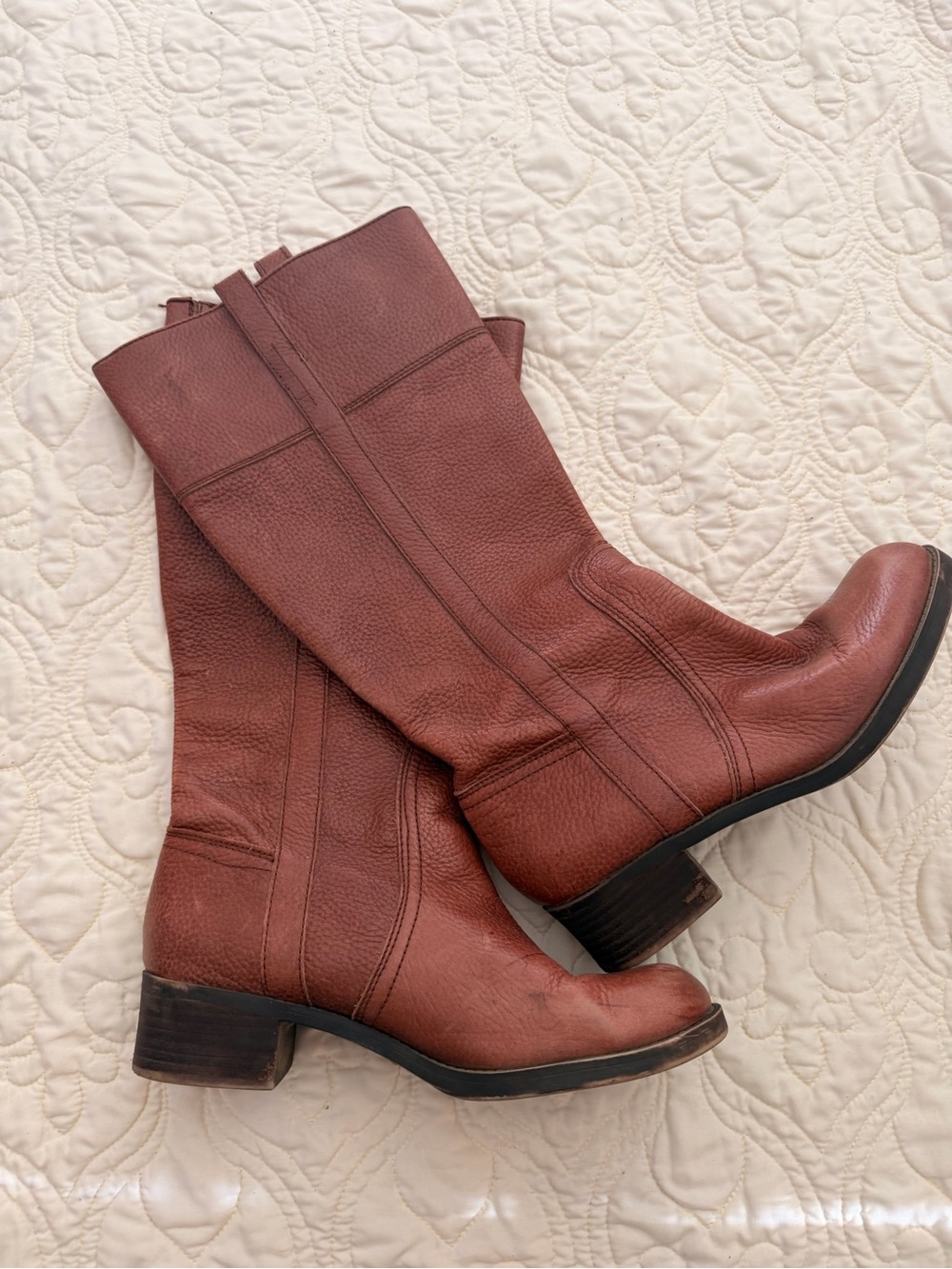 Lucky Brand Tall Leather Riding Boots - Brown 10